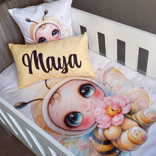 Cot Bedding - Yellow Bee Set 04
