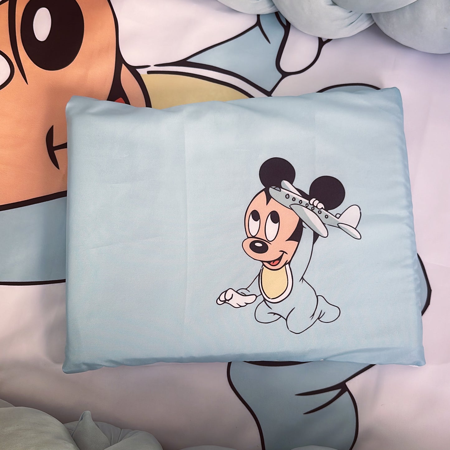 Cot Bedding - Blue Mickey Mouse Set 03