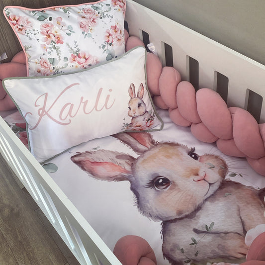 Cot Bedding - Pink Bunny Set 21