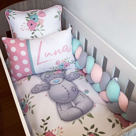 Cot Bedding - Pink Tatty Teddy Set 02