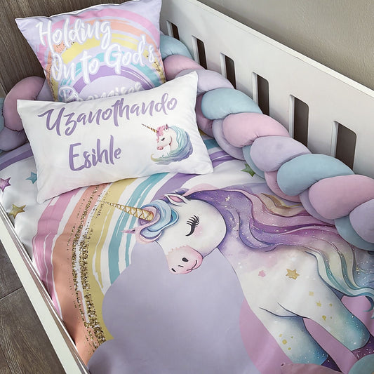 Cot Bedding - Pink Unicorn Set 13