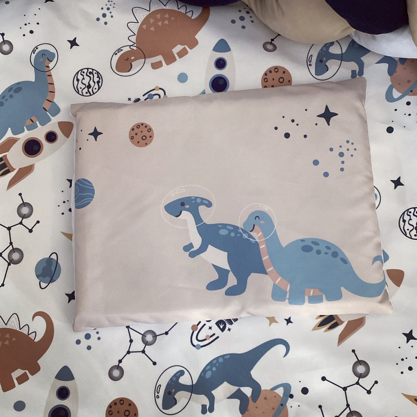 Cot Bedding - Blue Dinosaur Set 01