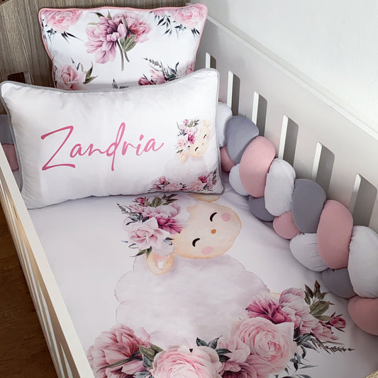 Cot Bedding - Pink Sheep Set 05
