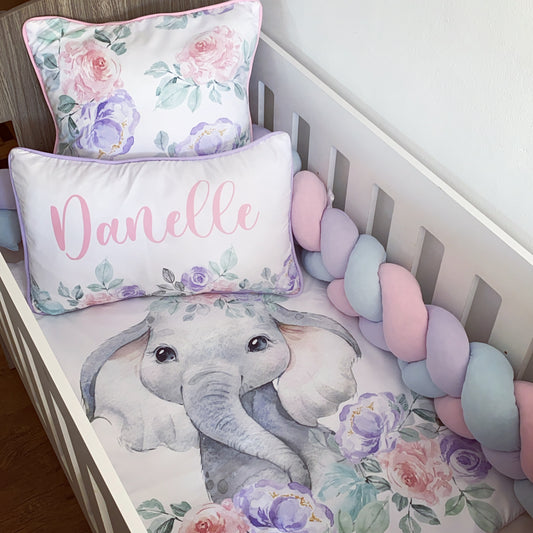Cot Bedding - Pink Elephant Set 28