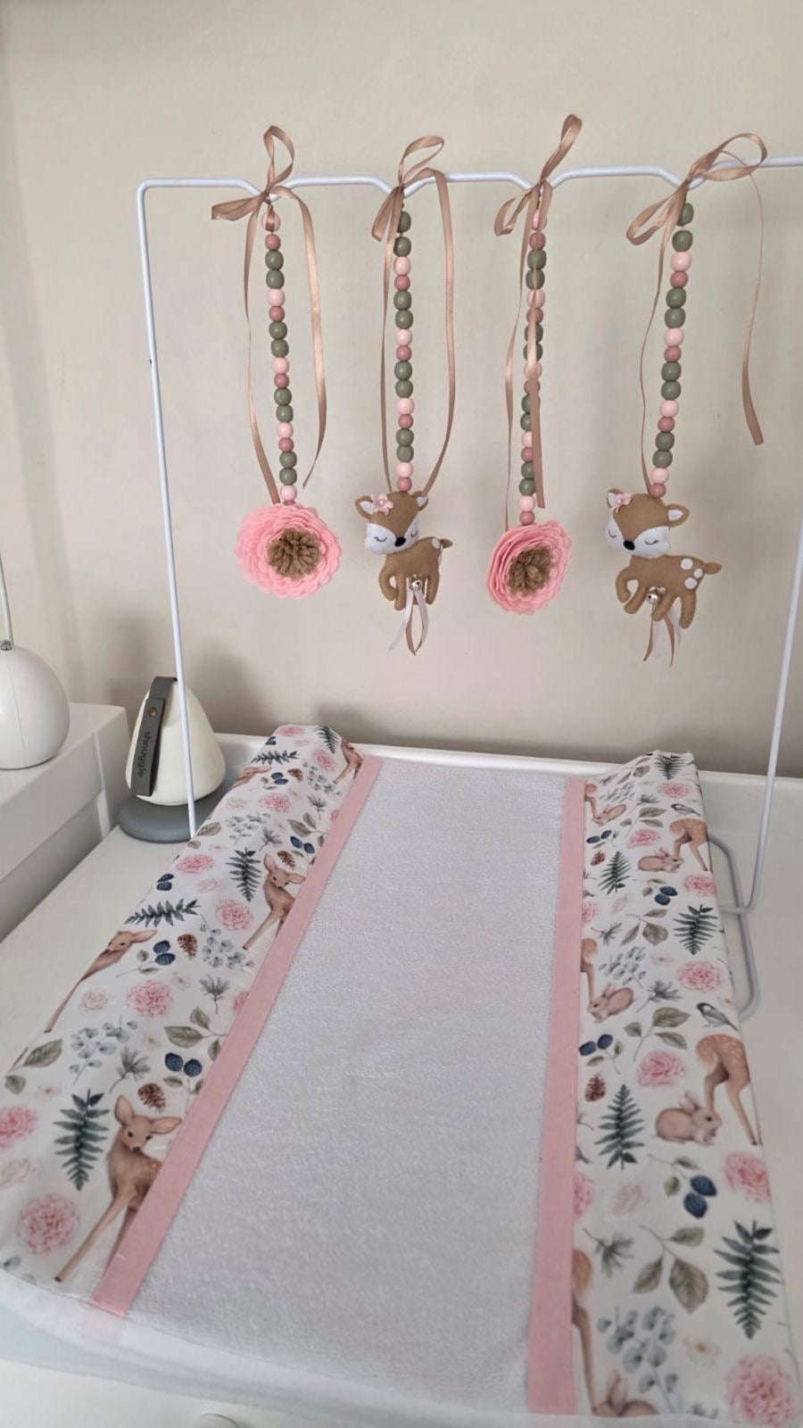 Cot Bedding - Pink Deer Set 05