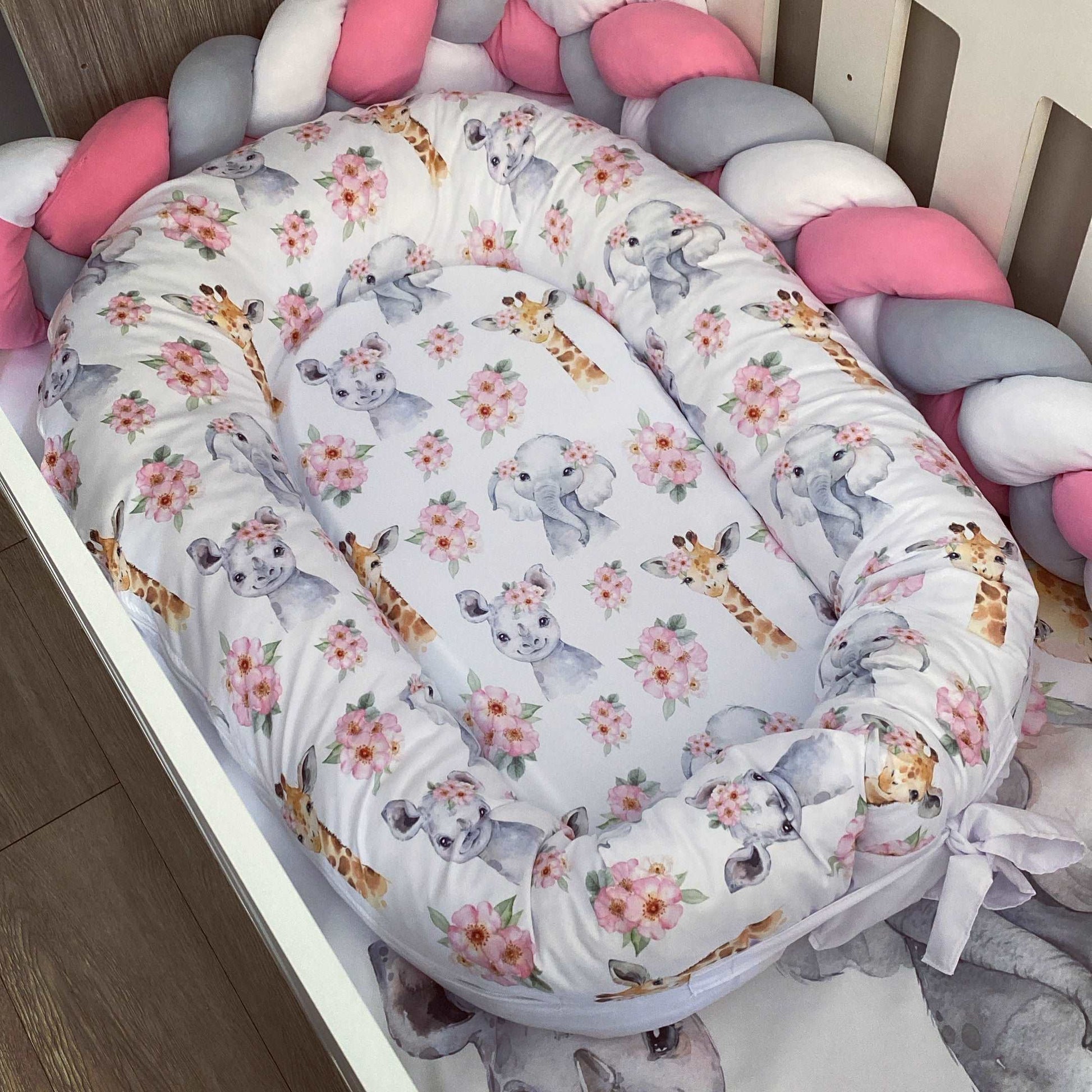 Cot Bedding - Pink Safari Set 05