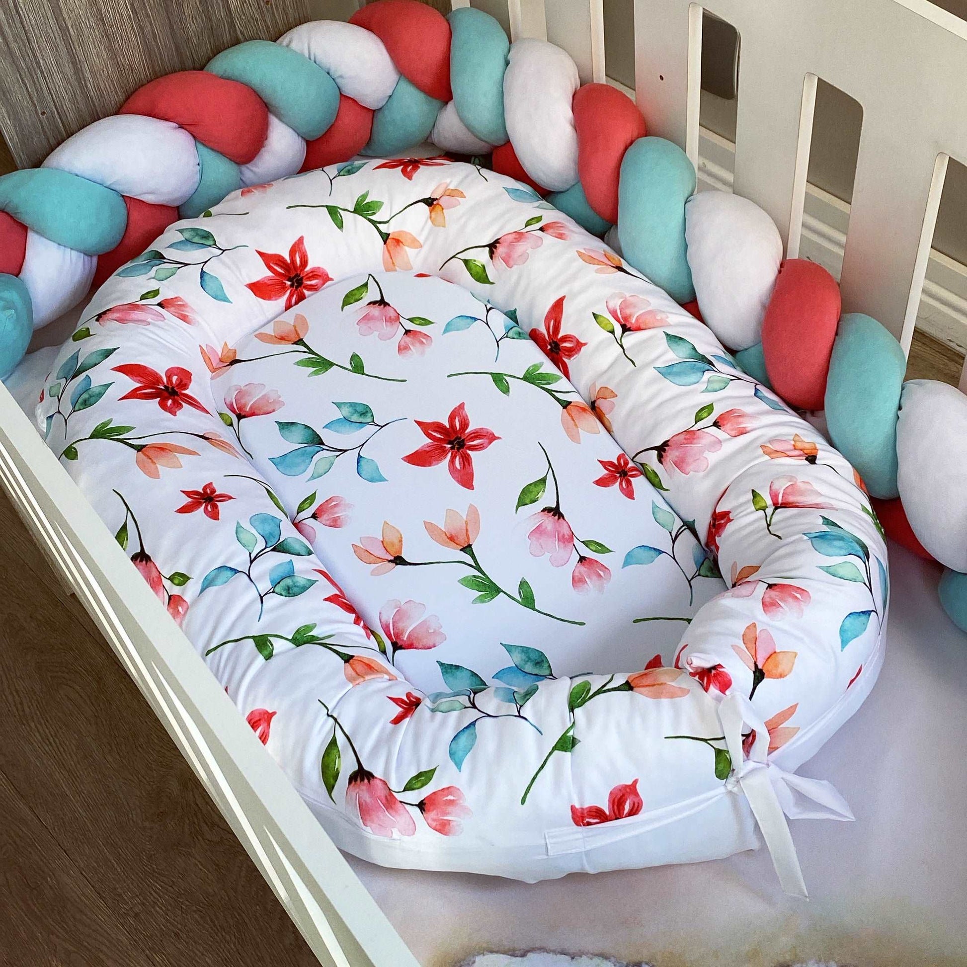 Cot Bedding - Pink Tropical Set 01
