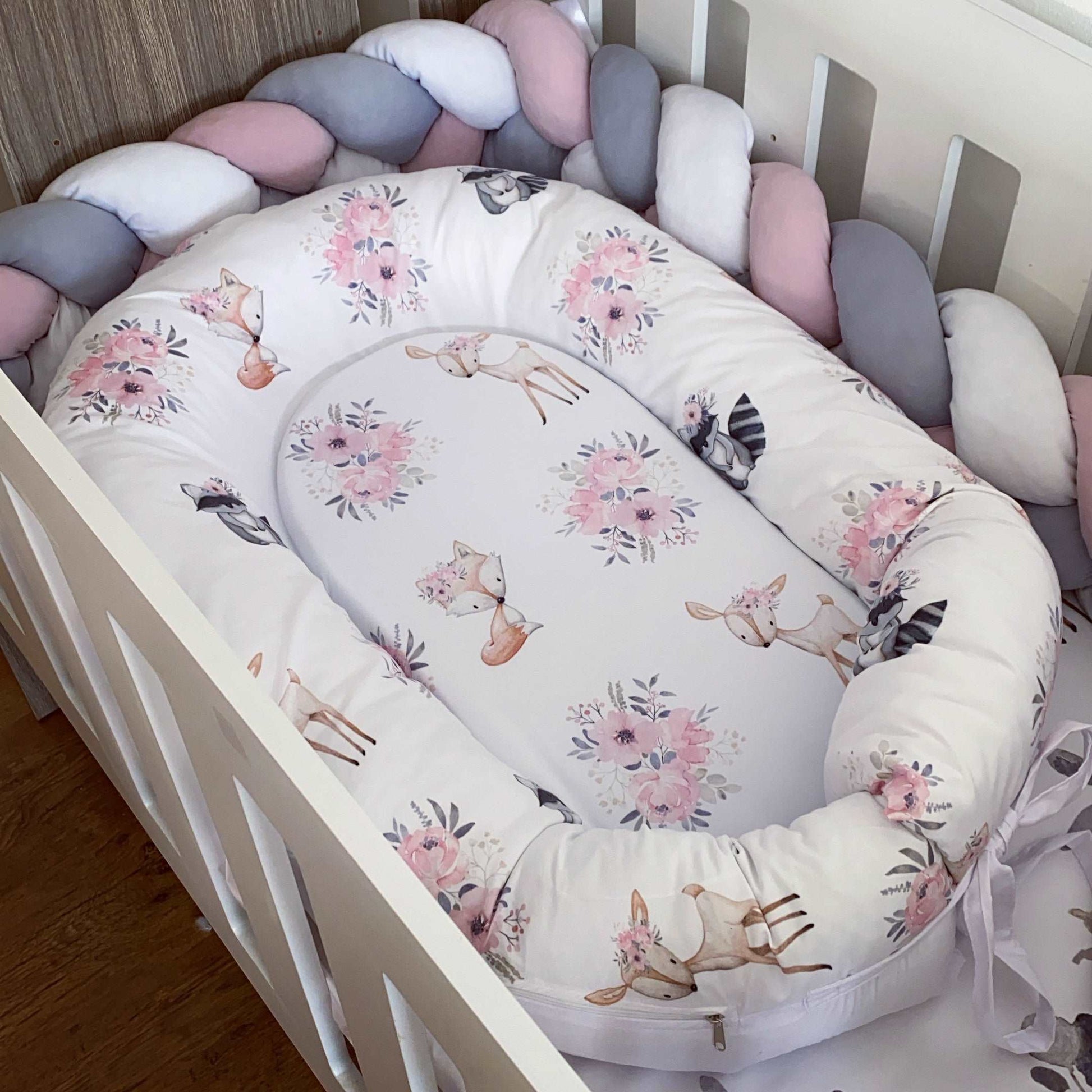 Cot Bedding - Pink Woodlands Set 04