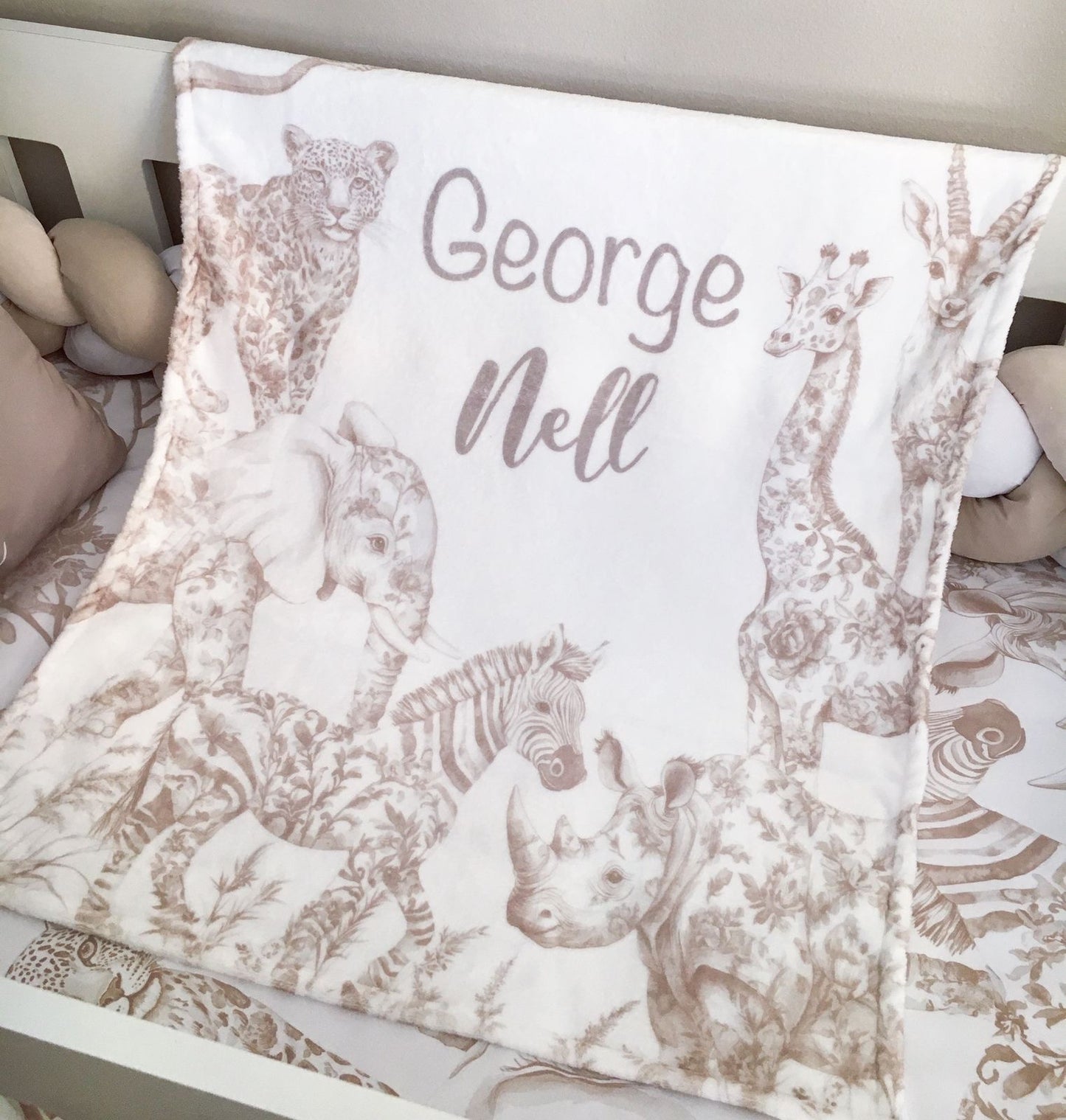 Cot Bedding - Stone Safari Set 05
