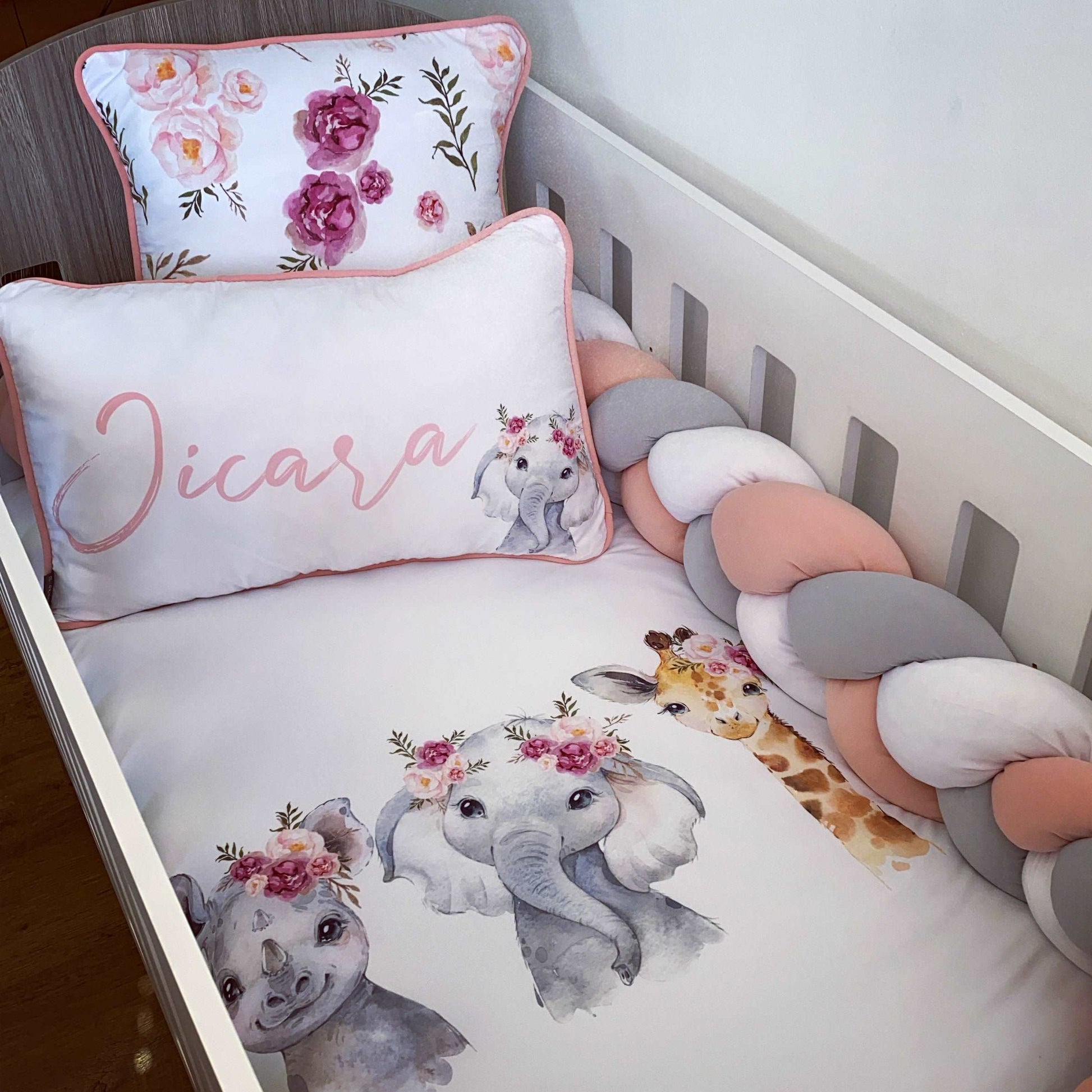 Cot Bedding - Pink Safari Set 15