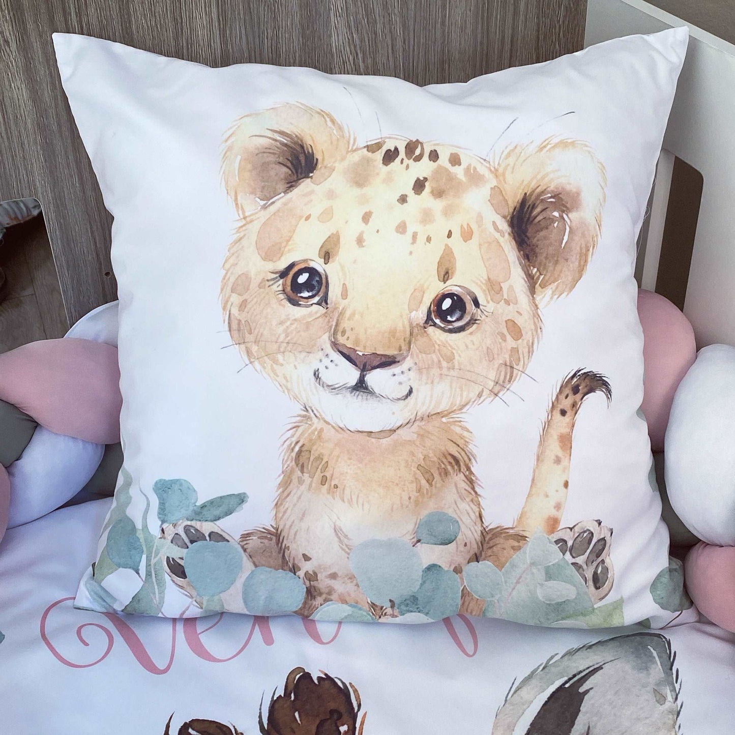 Cot Bedding - Pink Safari Set 04