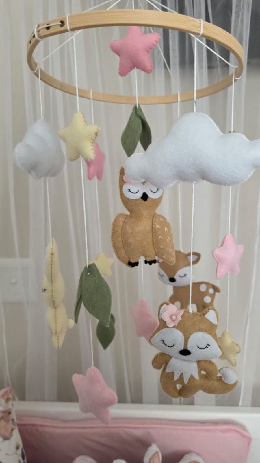 Cot Bedding - Pink Deer Set 05