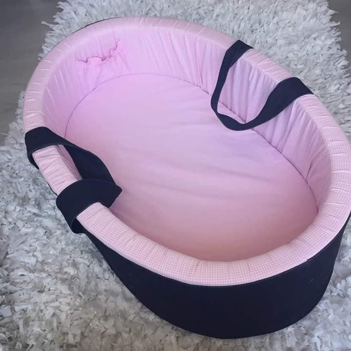 Carry Cot - Pink Check 01