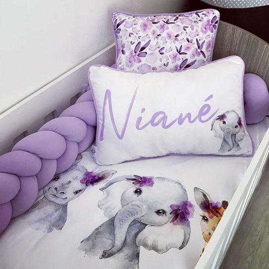 Cot Bedding - Lilac Safari Set 01