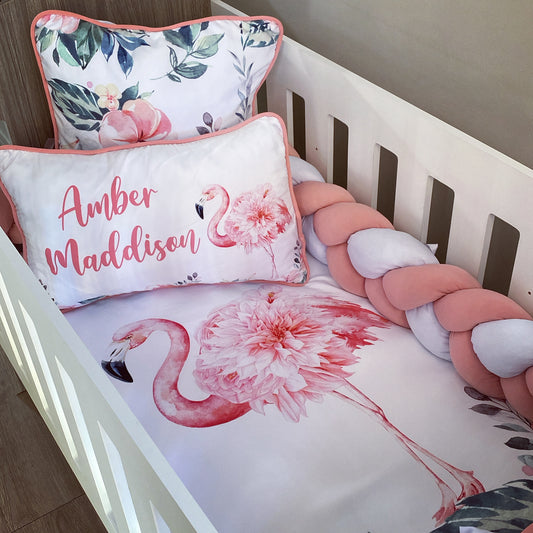 Cot Bedding - Flamingo Set 01