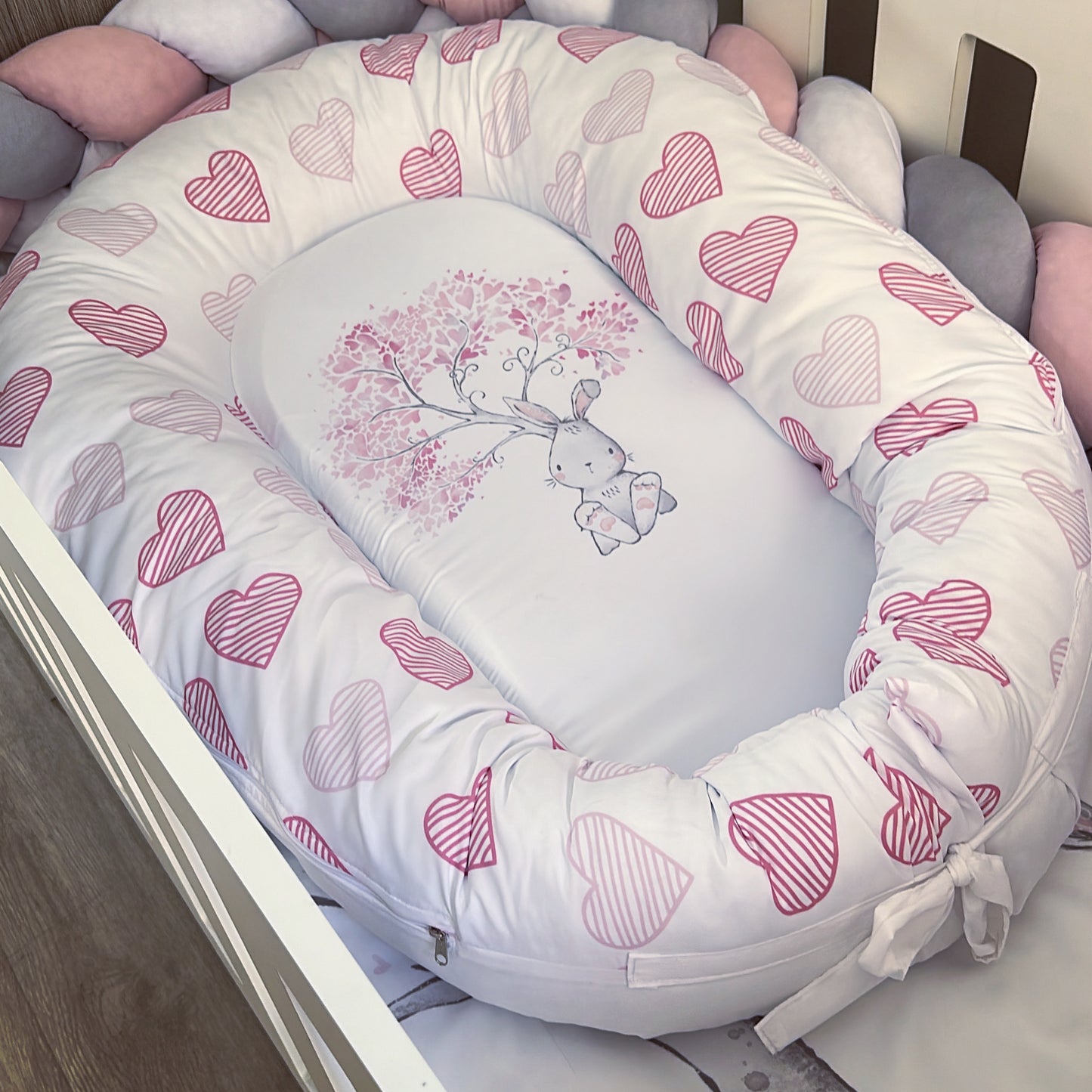 Cot Bedding - Pink Bunny Set 17