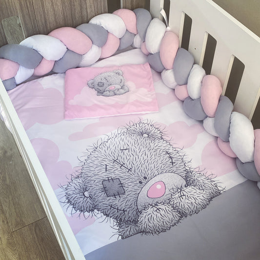 Cot Bedding - Pink Tatty Teddy Set 01