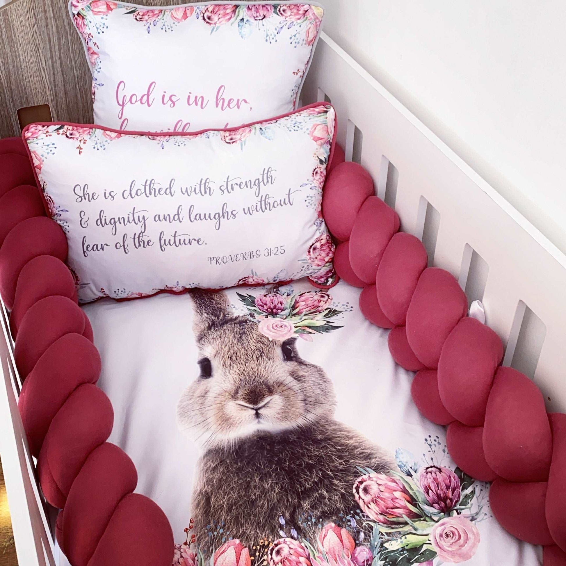 Cot Bedding - Pink Bunny set 06