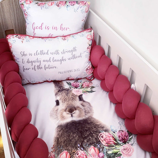 Cot Bedding - Pink Bunny set 06