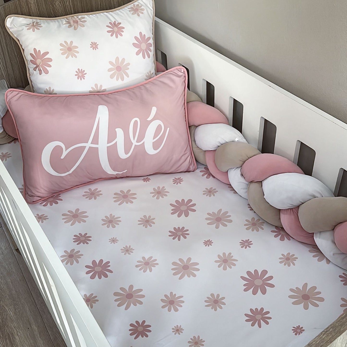 Cot Bedding - Pink Daisy Set 03