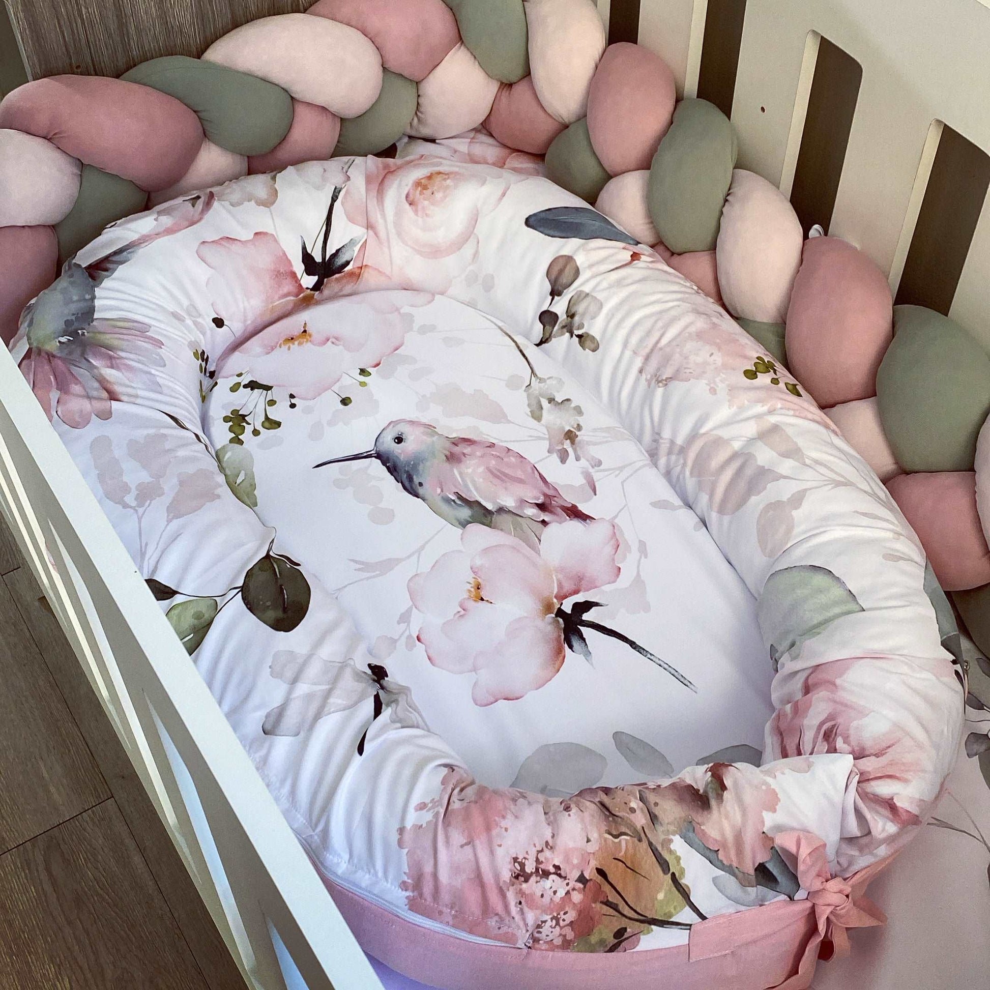 Cot Bedding - Pink Bird Set 01