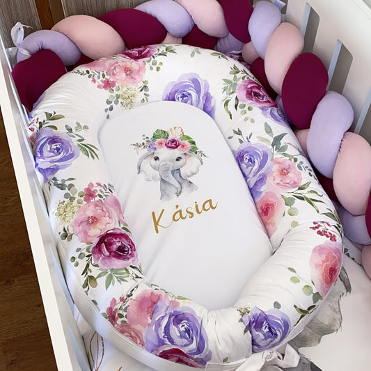Nest - Pink Flowers Elephant 04