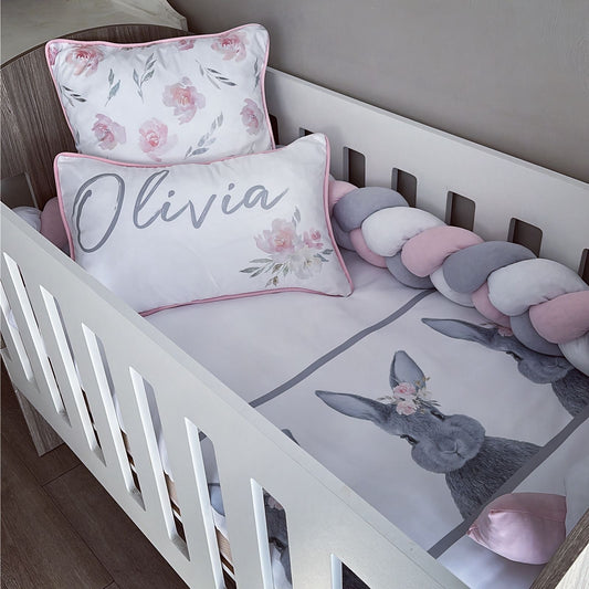 Cot Bedding - Pink Bunny Set 31