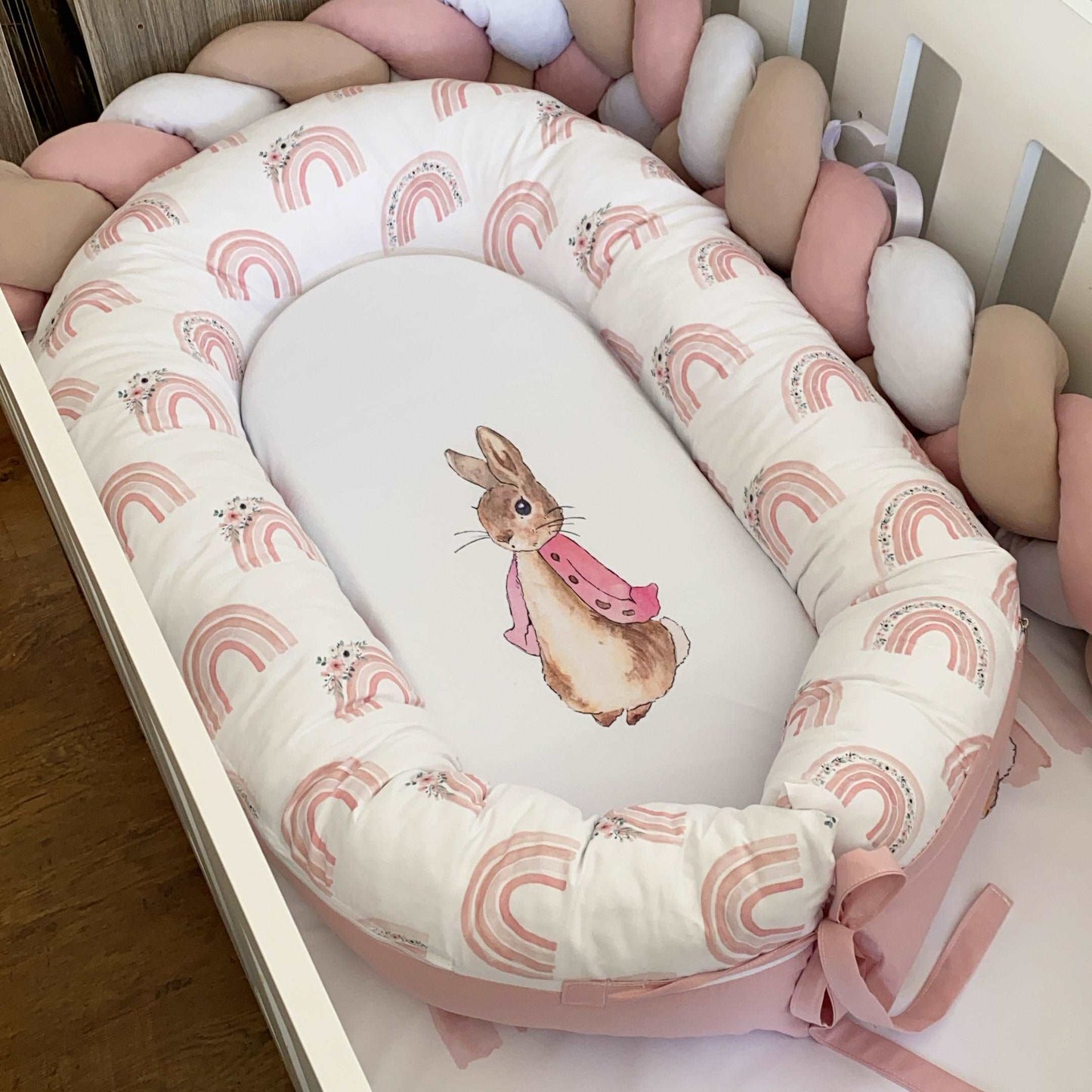 Cot Bedding - Pink Bunny Set 04