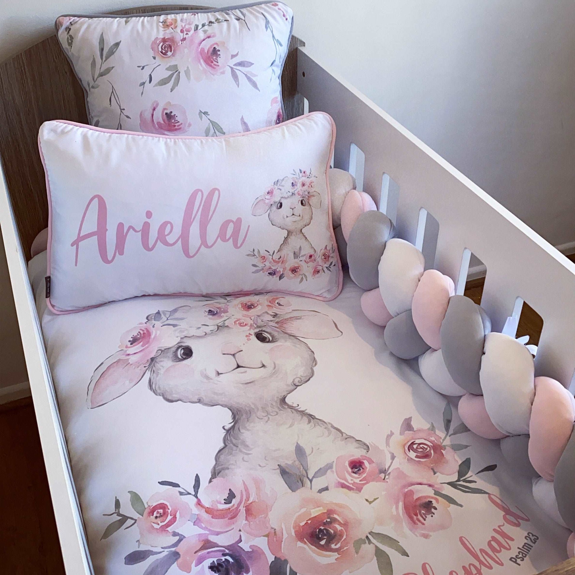 Cot Bedding - Pink Sheep Set 03