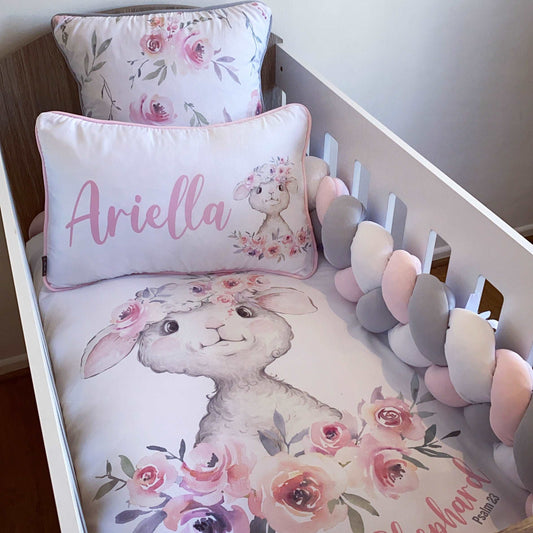 Cot Bedding - Pink Sheep Set 03