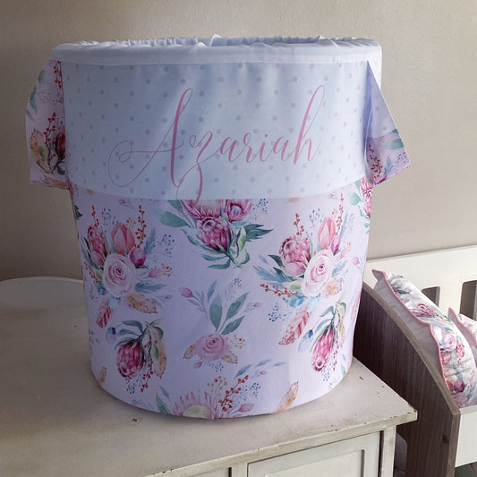 Standard Laundry Barrel - Protea Flower 01