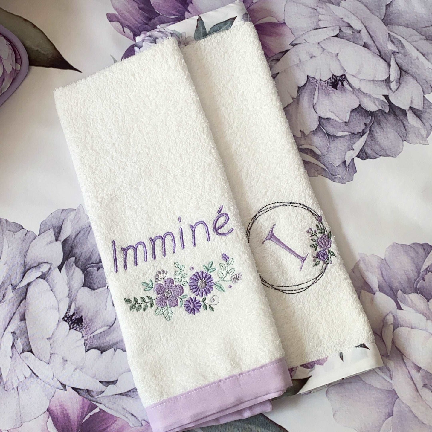 Cot Bedding - Lilac Floral Set 01