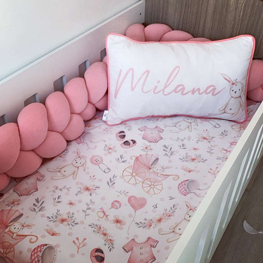 Cot Bedding - Pink Bunny Set 12