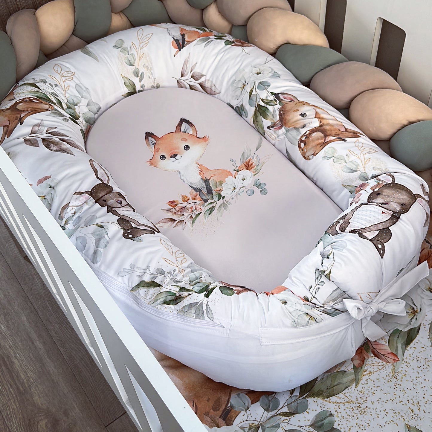 Cot Bedding - Sage Woodlands Set 01