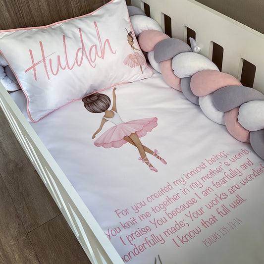 Cot Bedding - Pink Ballerina Set 03