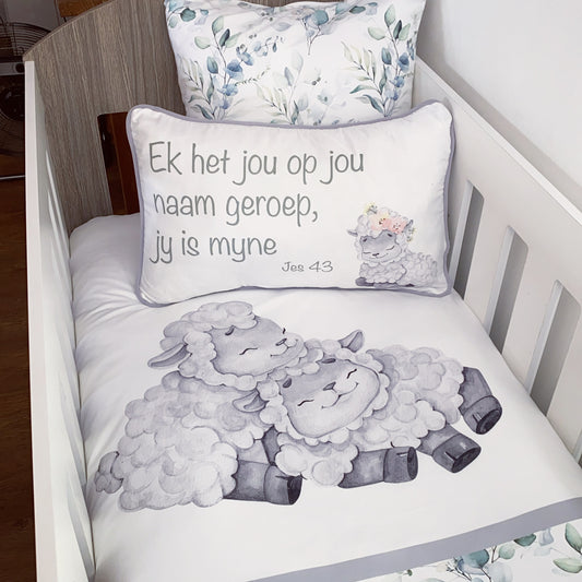 Cot Bedding - Grey Sheep Set 08