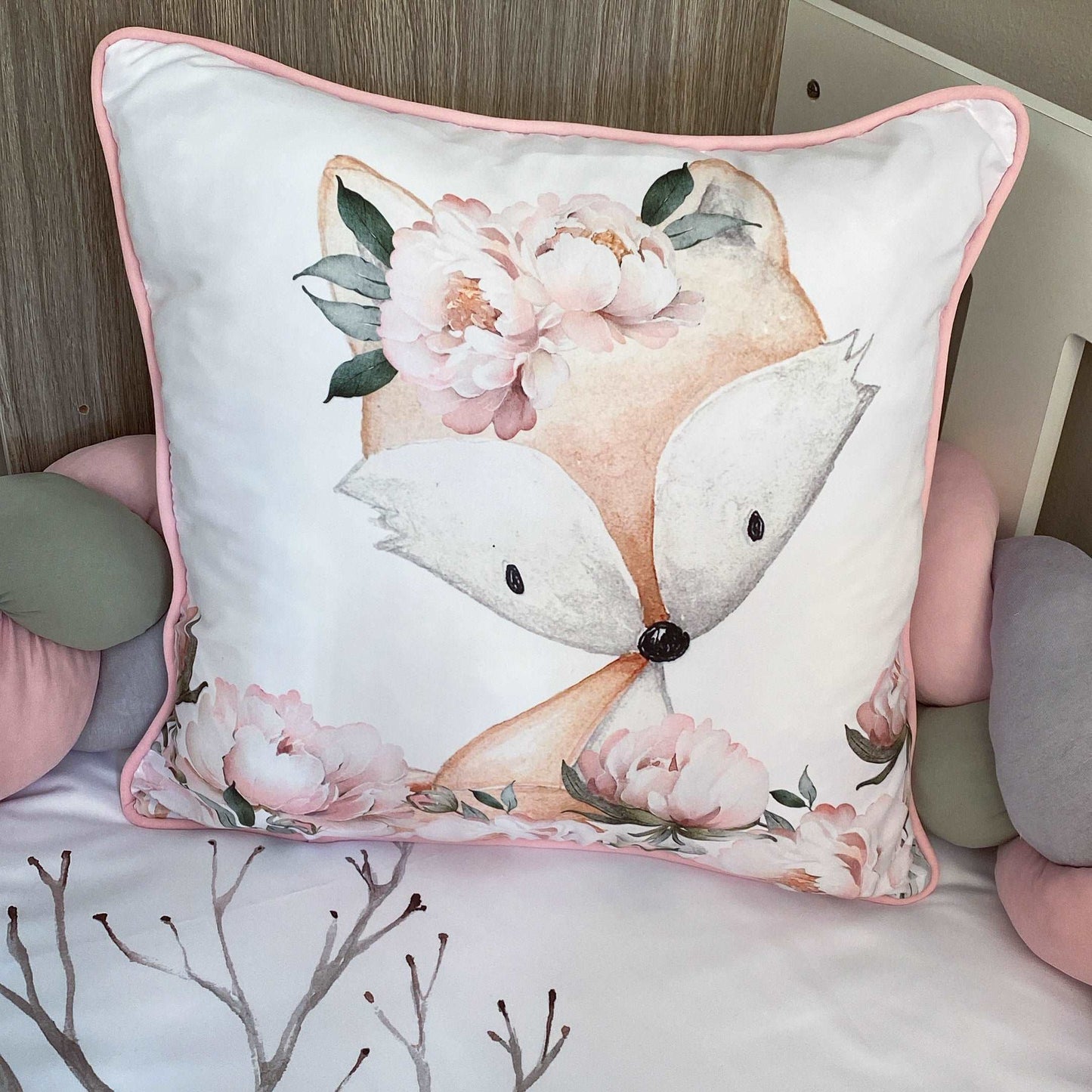 Cot Bedding - Floral Woodland Set 01
