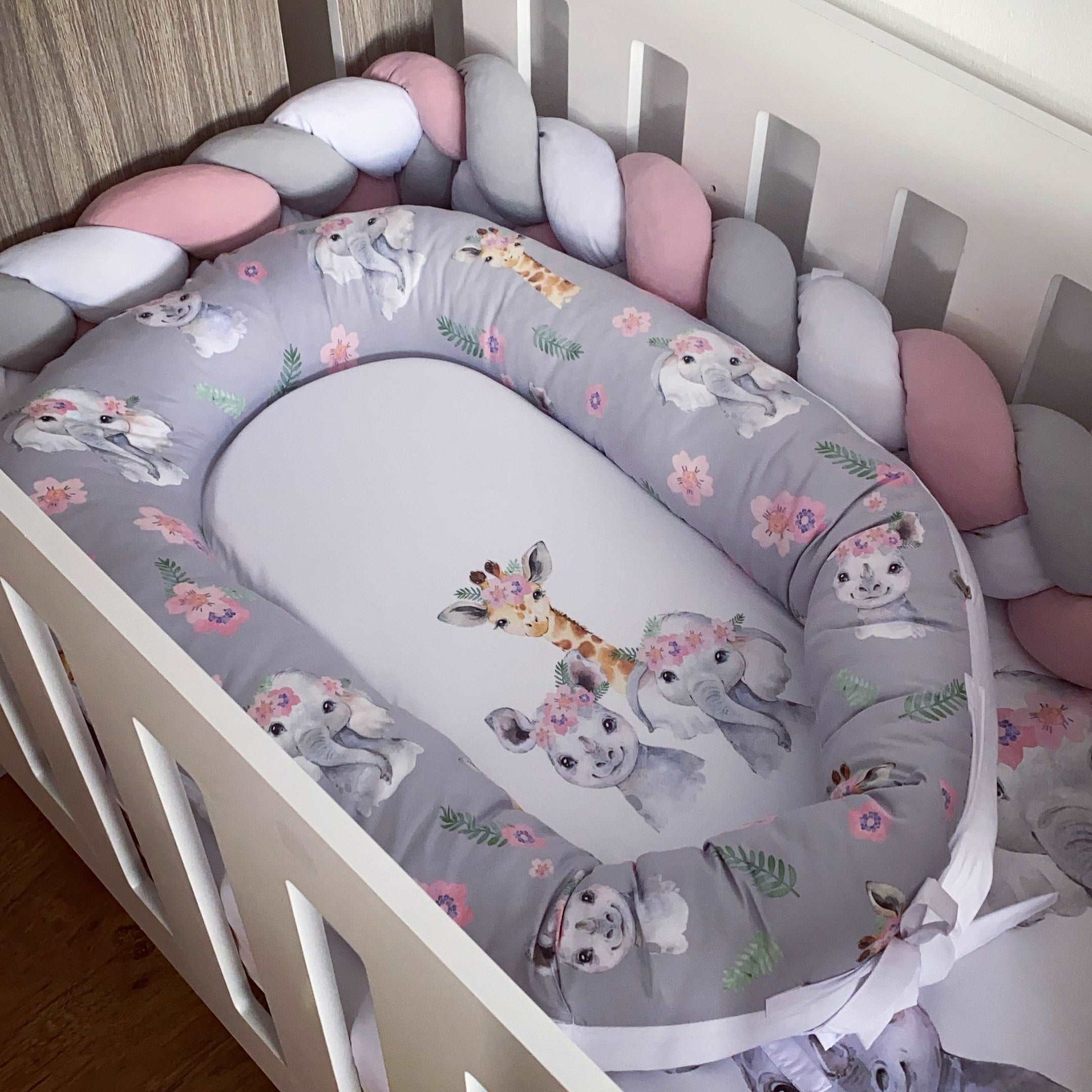 Cot Bedding - Pink Safari Set 13