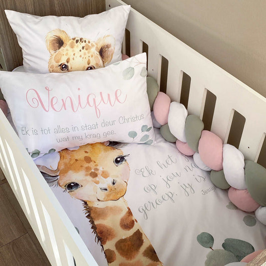 Cot Bedding - Pink Safari Set 04