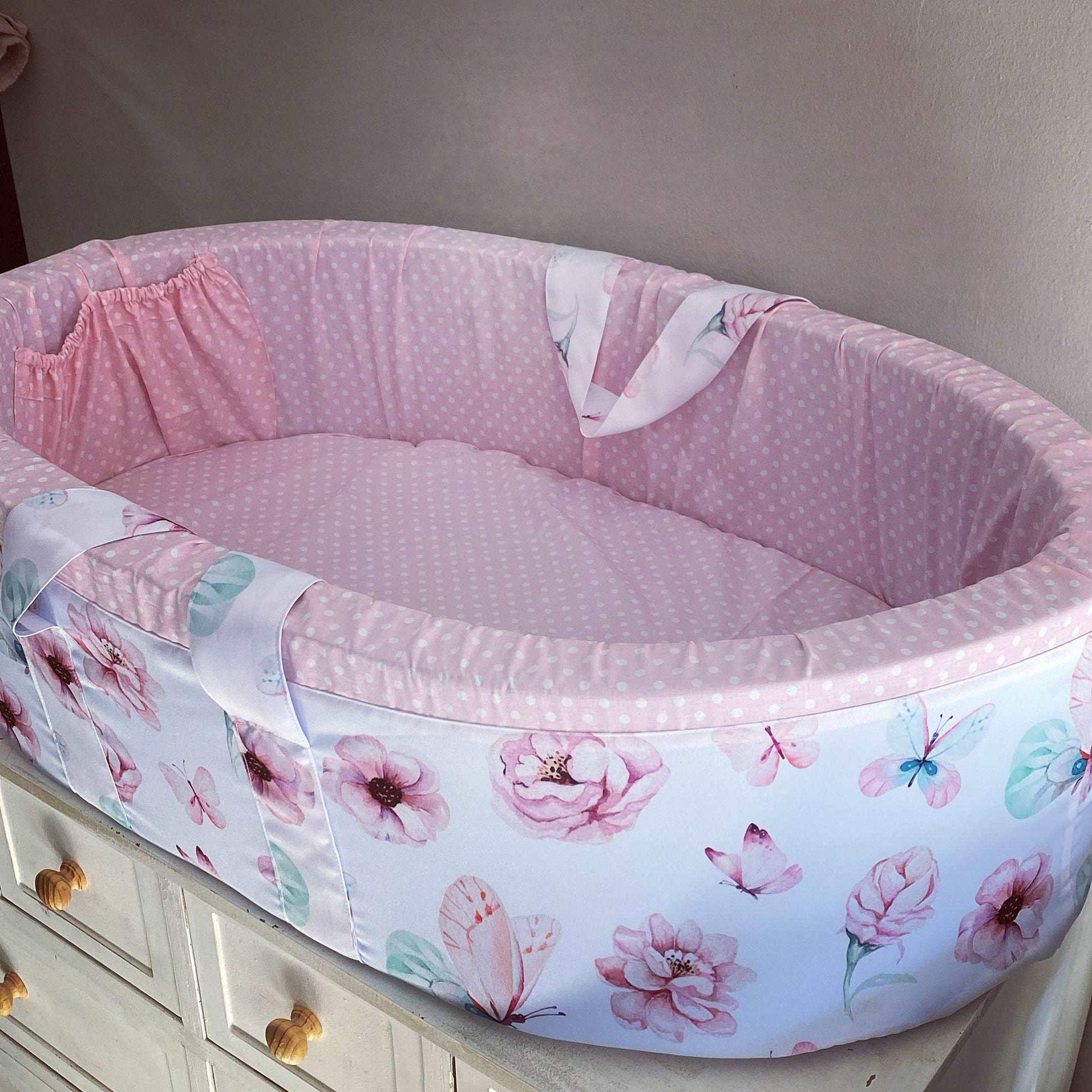 Cot Bedding - Pink Mint Butterfly Set 01