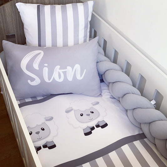 Cot Bedding - Grey Sheep Set 07