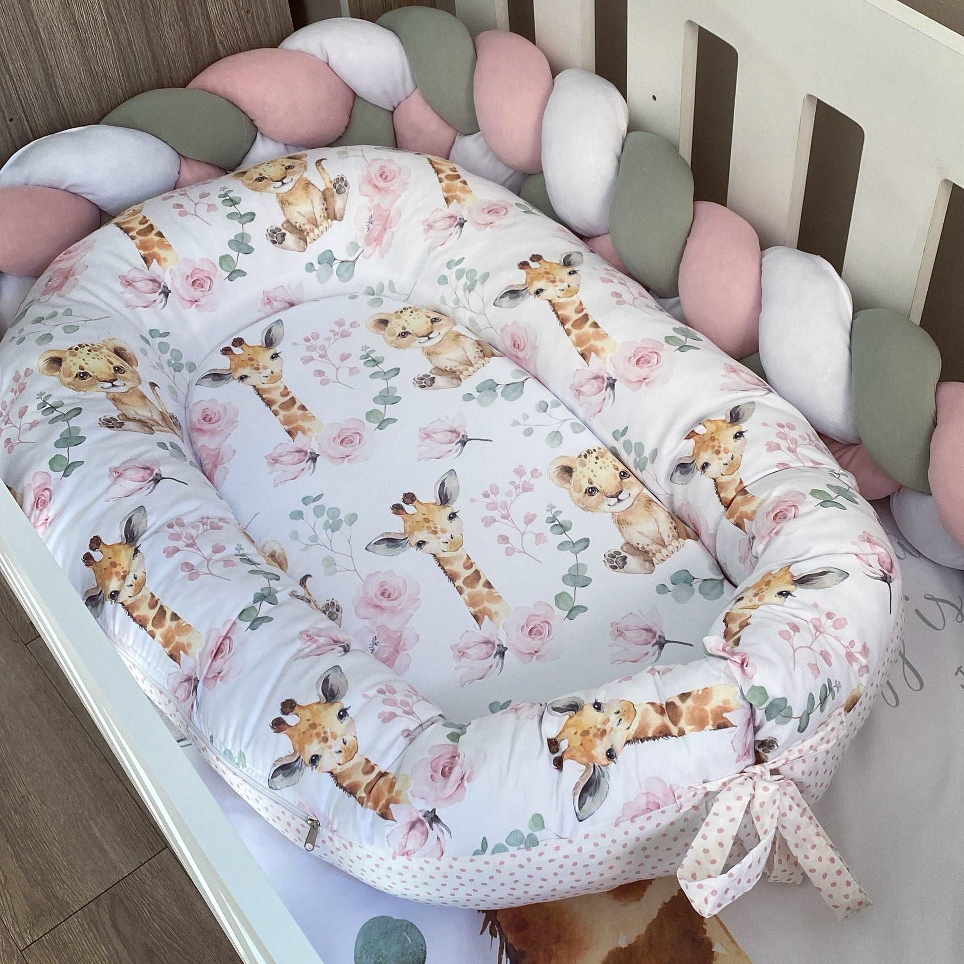 Cot Bedding - Pink Safari Set 04