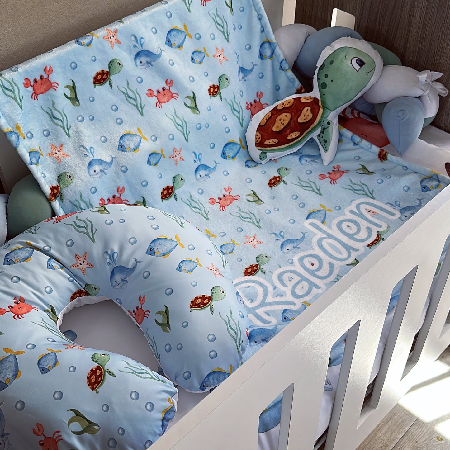 Cot Bedding - Blue Ocean Set 01
