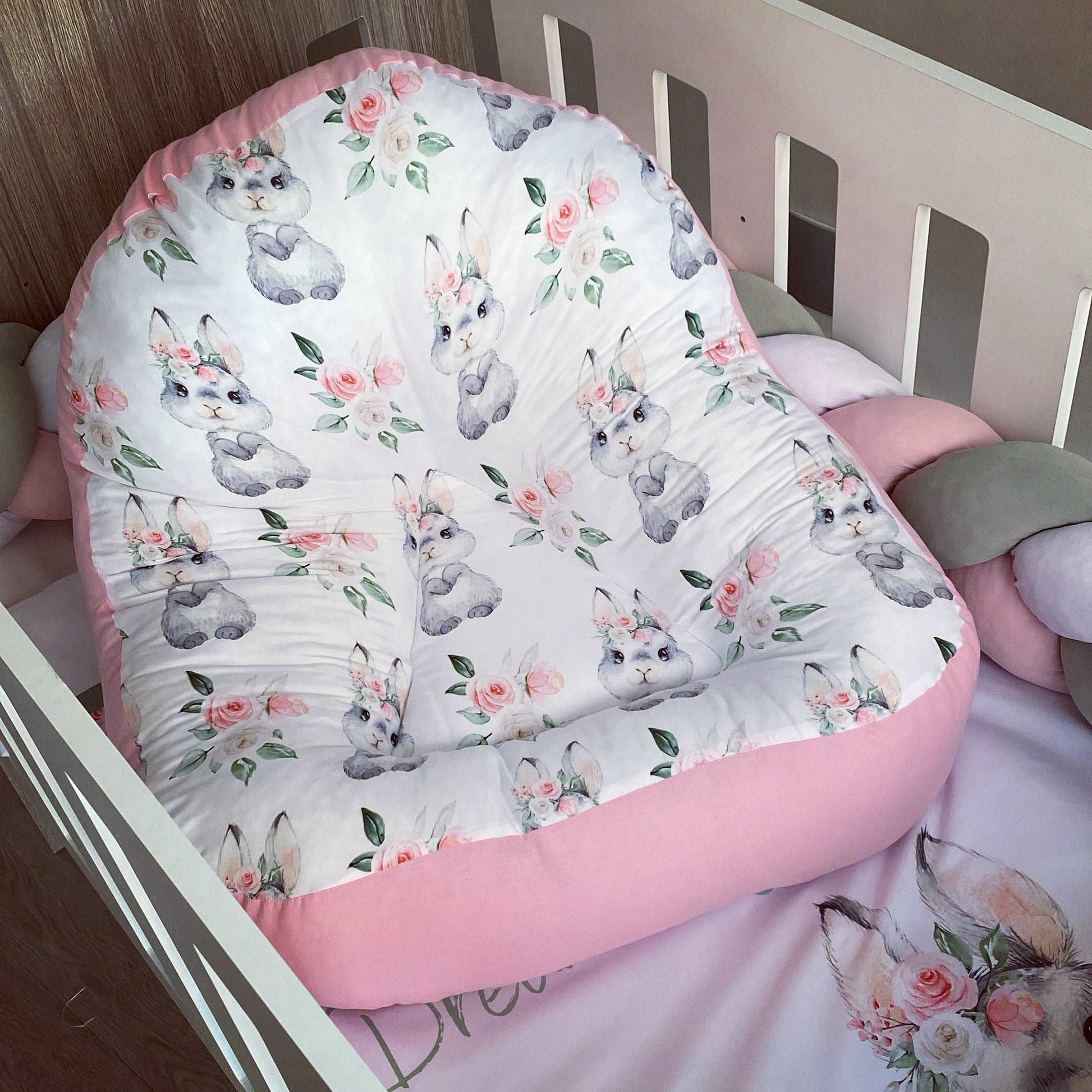 Cot Bedding - Pink Bunny Set 01