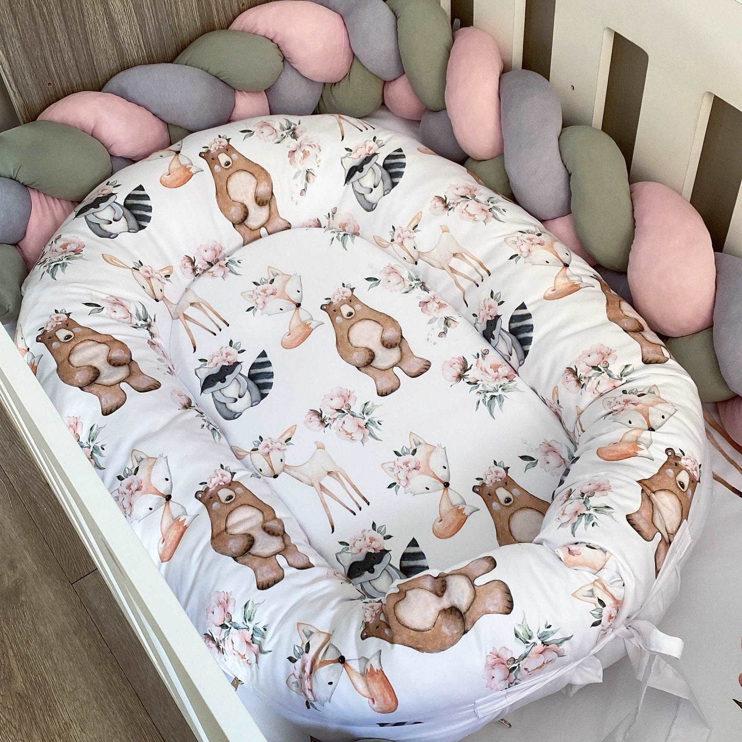 Cot Bedding - Floral Woodland Set 01
