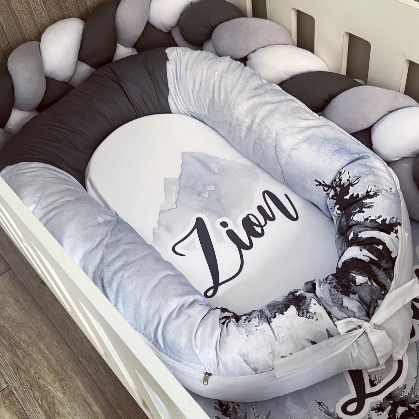 Cot Bedding - Grey Mountain Set 01