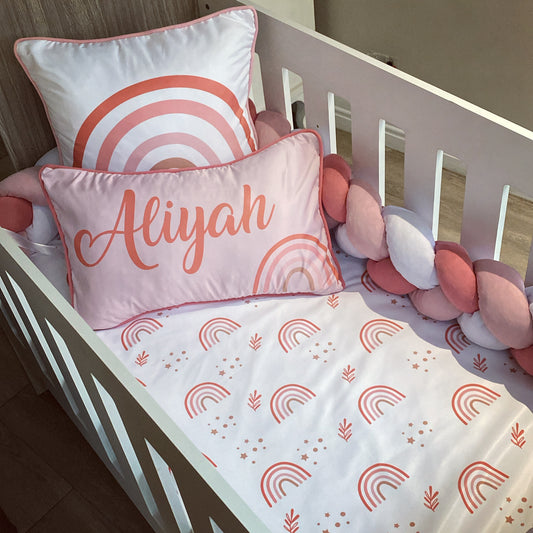 Cot Bedding - Pink Rainbow Set 05