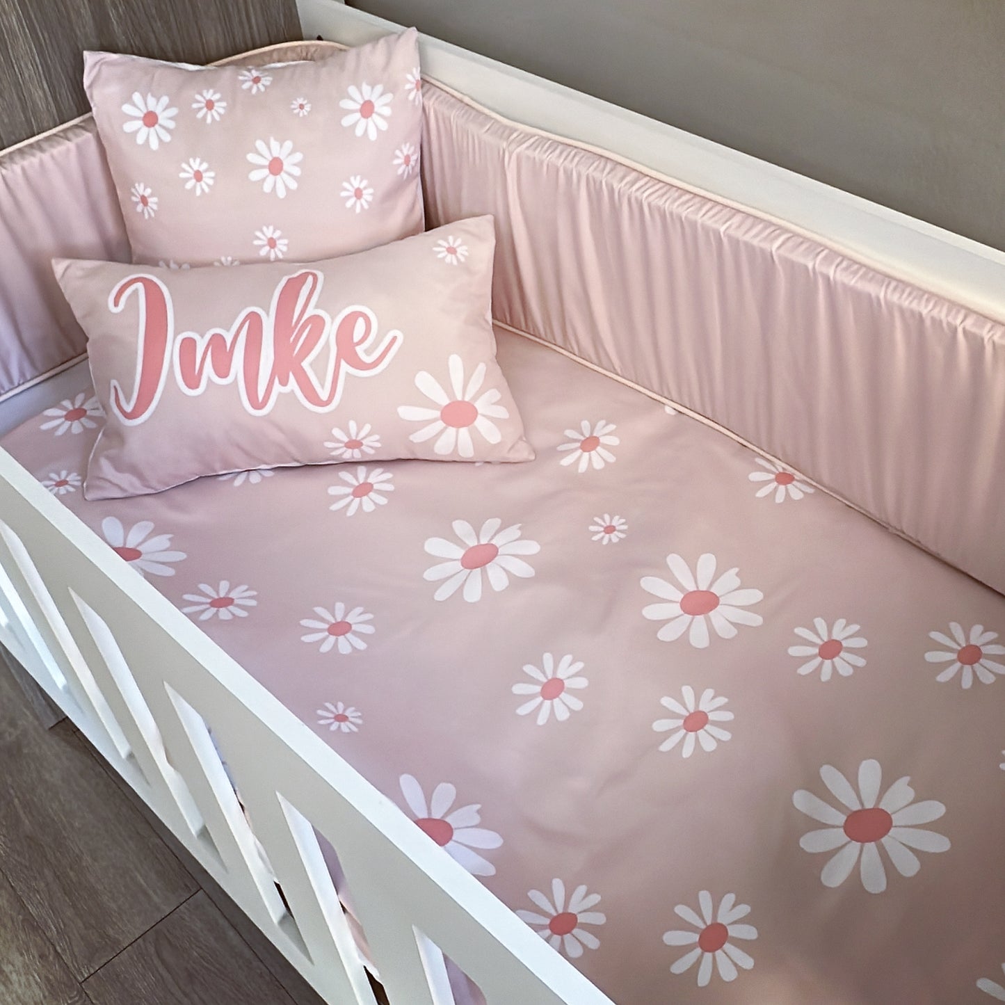 Cot Bedding - Pink Daisy Set 01