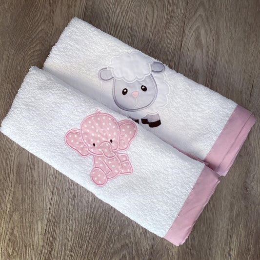 Burpcloths - Pink Farm 04