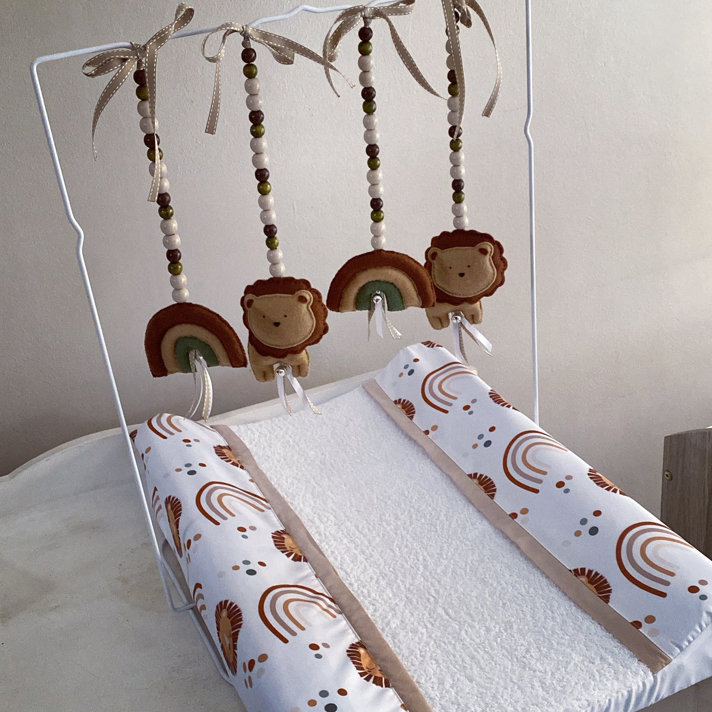 Cot Bedding - Boho Lion Rainbow Set 02